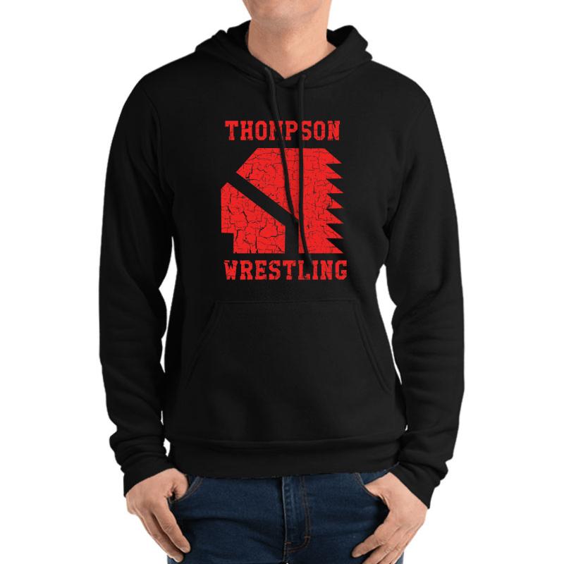 Thompson High School Wrestling Vision Quest  Unisex Hooded Sweatshirt Men Black