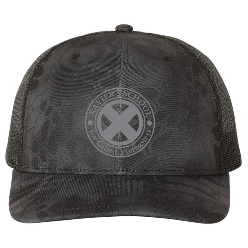 Xavier's School Richardson Premium Trucker Snapback Cap  Kryptek Typhon Black