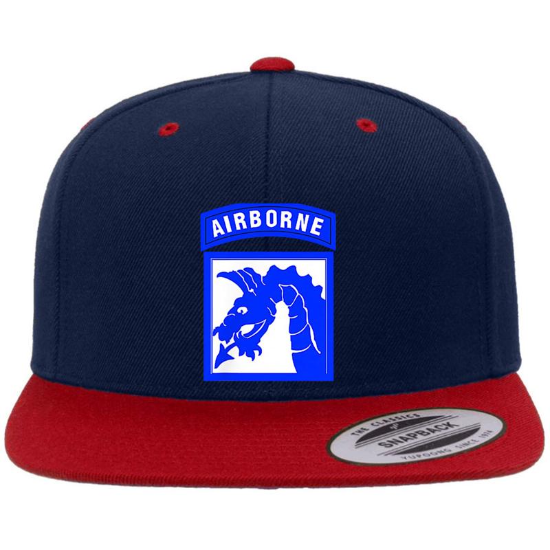 18Th Airborne Corps Xviii Corps Army Military Veteran Premium Flat Bill Snapback Cap  Navy