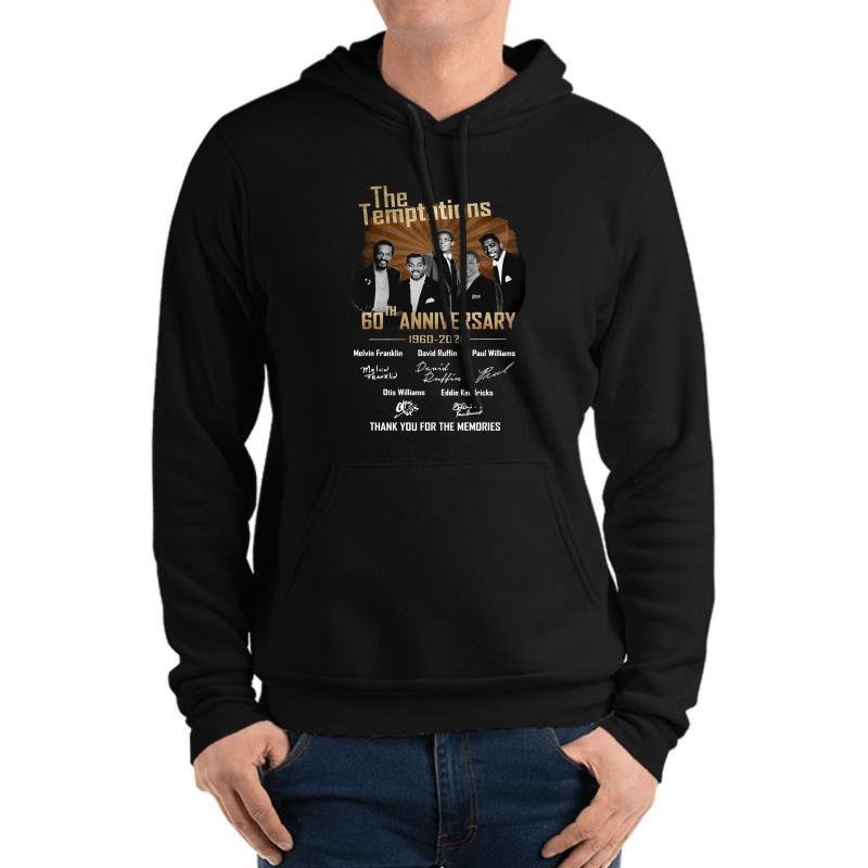 The Temptations 60Th Anniversary Th-An-K Y-Ou The Memories Unisex Hooded Sweatshirt Men Black