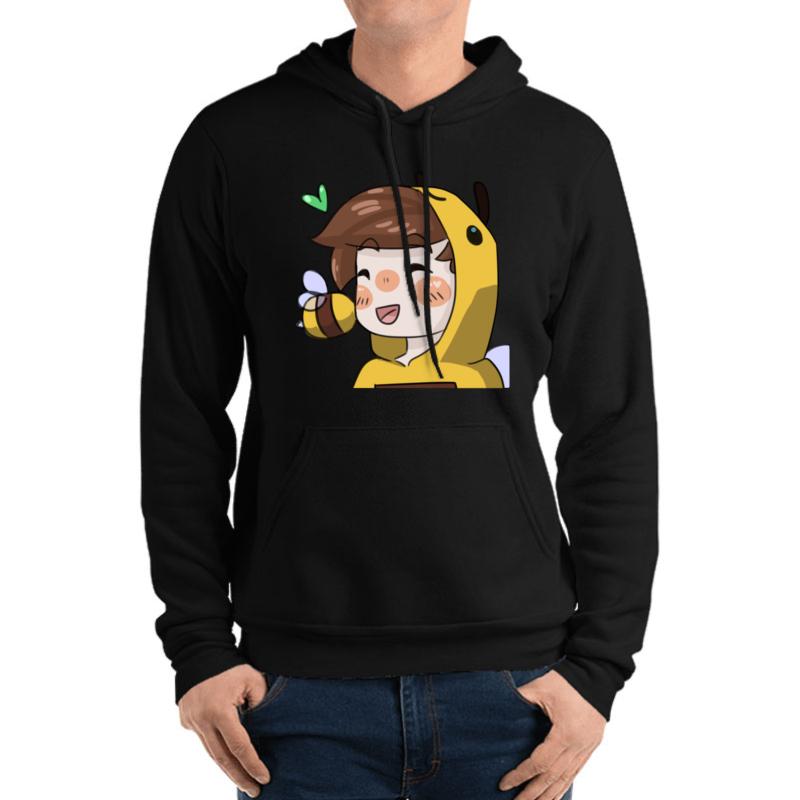 Tubbo And A Bee Unisex Hooded Sweatshirt Men Black