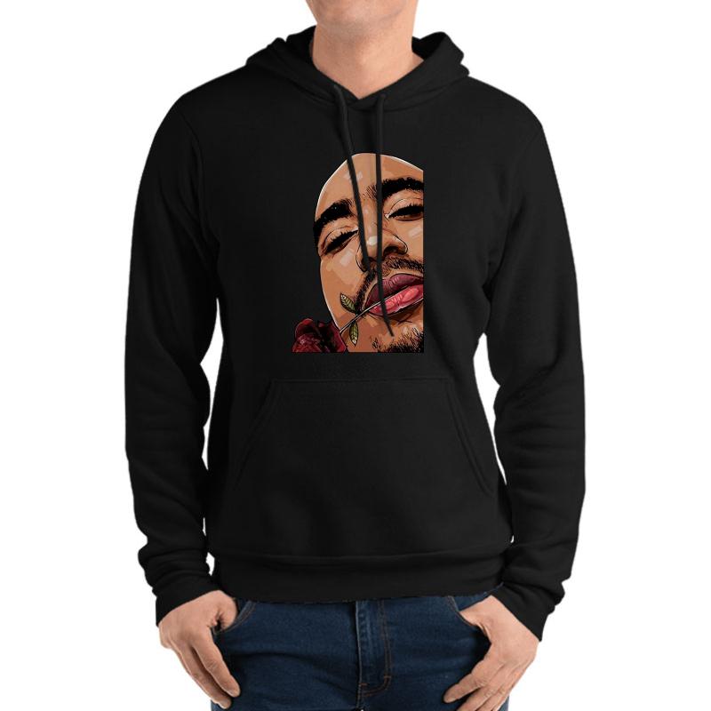 2Pac Unisex Hooded Sweatshirt Men Black