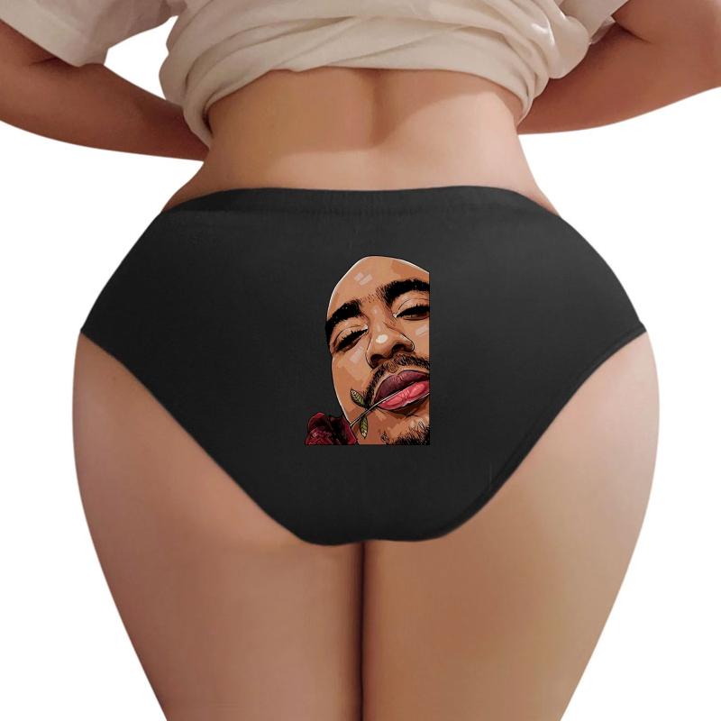 2Pac Women Underwear Panties Women Black