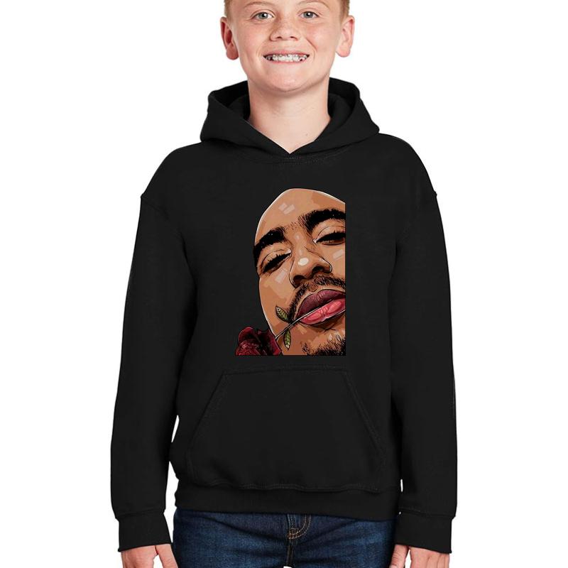 2Pac Youth Hooded Sweatshirt Boy Black