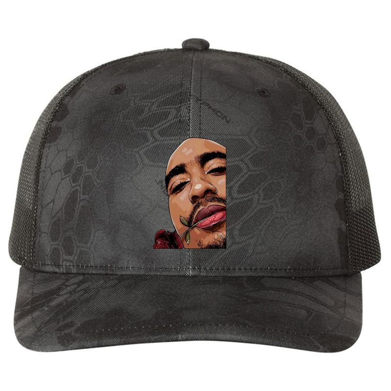 2Pac Richardson Premium Trucker Snapback Cap  Kryptek Typhon Black