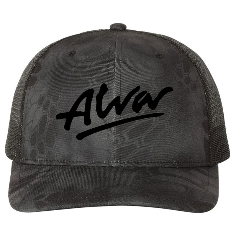 Alva Skateboards Richardson Premium Trucker Snapback Cap  Kryptek Typhon Black