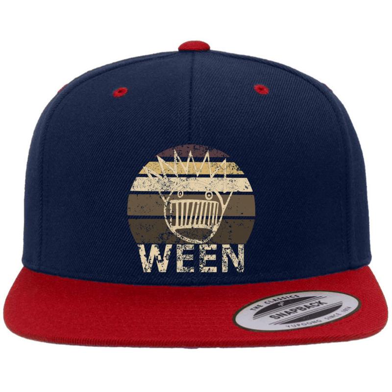 Ween Vintage Retro Boognish Essential  Premium Flat Bill Snapback Cap  Navy