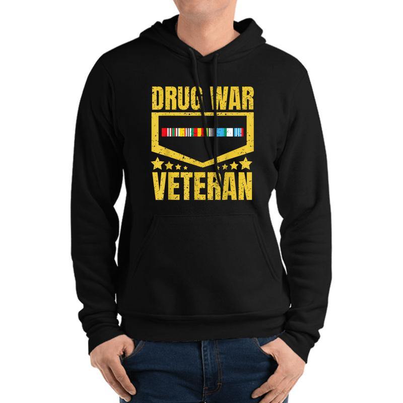 Veteran Drug War S Men Women S Usa Freedom Unisex Hooded Sweatshirt Men Black