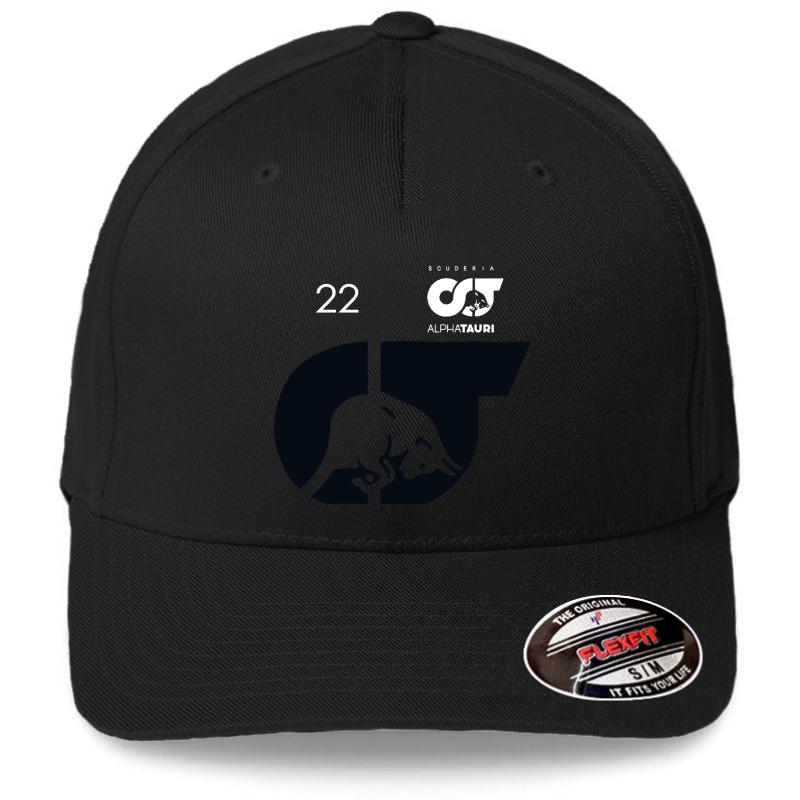 Yuki Tsunoda 22 New 2021 Alphatauri F1 Team Customized Flexfit Baseball Cap  Black