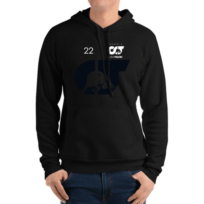 Yuki Tsunoda 22 New 2021 Alphatauri F1 Team Customized Unisex Hooded Sweatshirt Men Black