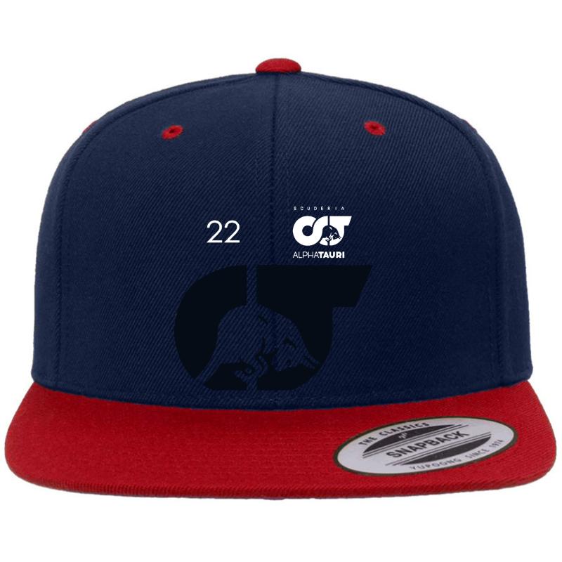 Yuki Tsunoda 22 New 2021 Alphatauri F1 Team Customized Premium Flat Bill Snapback Cap  Navy