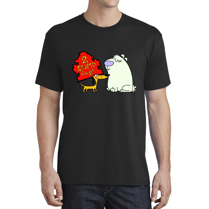 2 Stupid Dogs Unisex T-Shirt Men Black