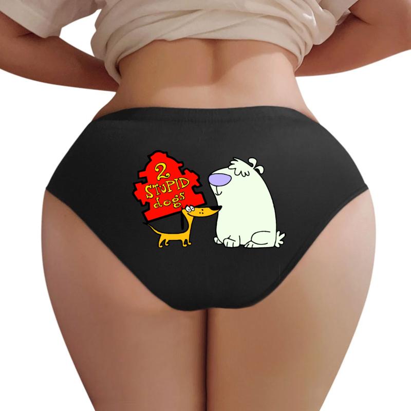 2 Stupid Dogs Women Underwear Panties Women Black