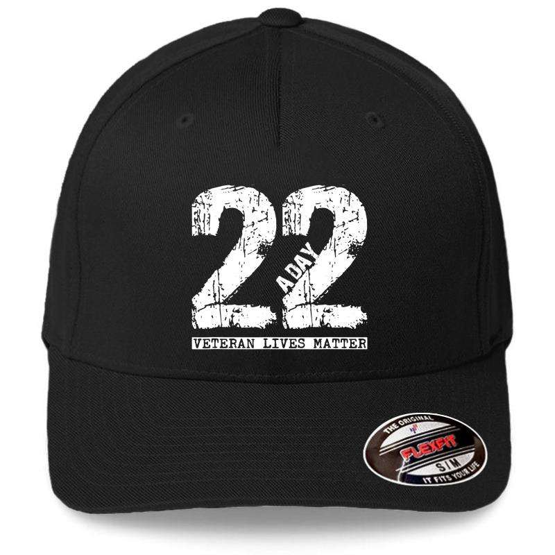 22 A Day Veteran 22 A Day Veteran Suicide Apparel Flexfit Baseball Cap  Black