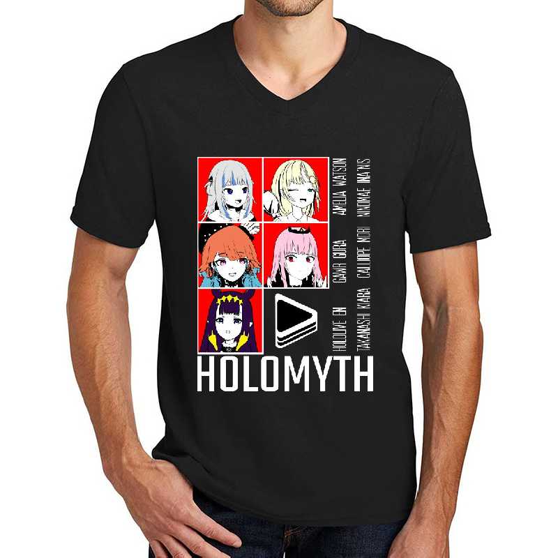 Hololive EN Holomyth Red Panel Unisex T-shirts