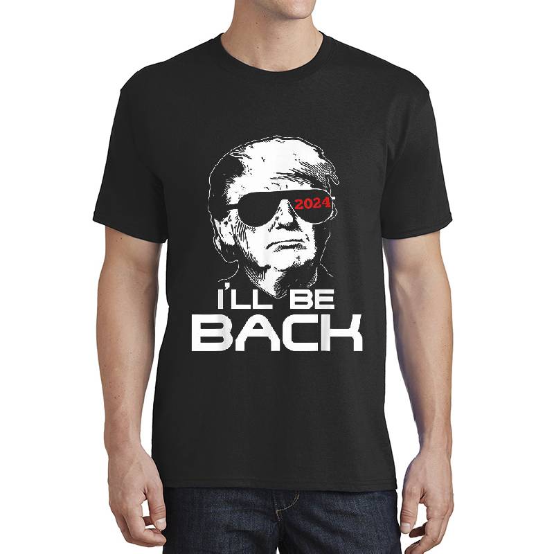 Ill Be Back Trump 2024 Premium Flat Bill Snapback Caps