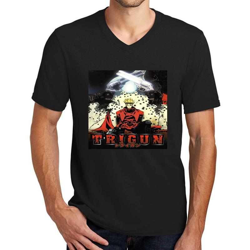 Trigun. Unisex V-Neck T-Shirt Men Black