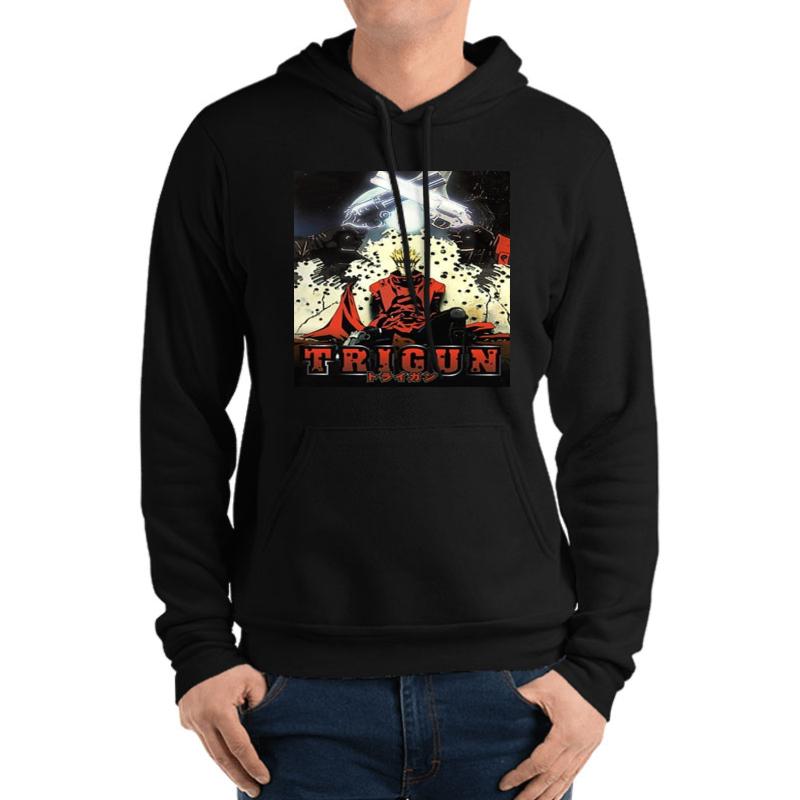 Trigun. Unisex Hooded Sweatshirt Men Black