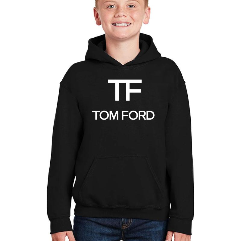 Tom Ford White Youth Hooded Sweatshirt Boy Black