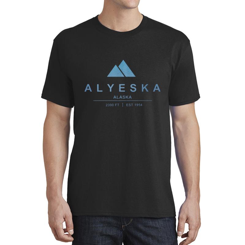 Alyeska Ski Resort Alaska Unisex T-Shirt Men Black