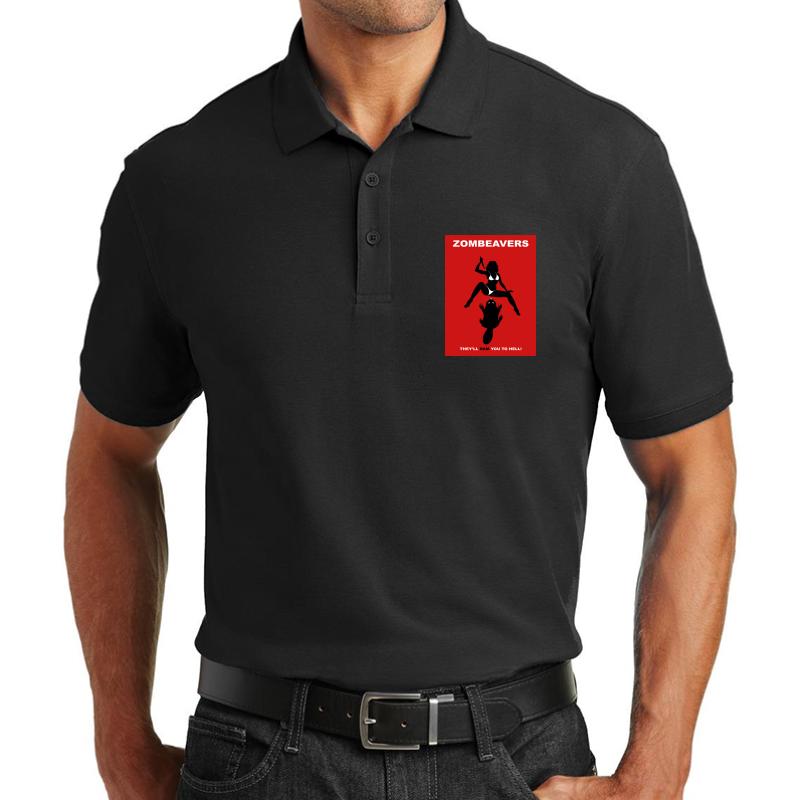 Zombeavers Unisex Polo Jersey Sport Shirt Men Black