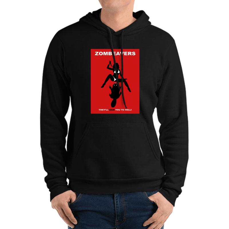 Zombeavers Unisex Hooded Sweatshirt Men Black