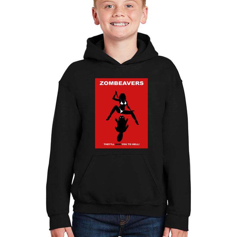 Zombeavers Youth Hooded Sweatshirt Boy Black