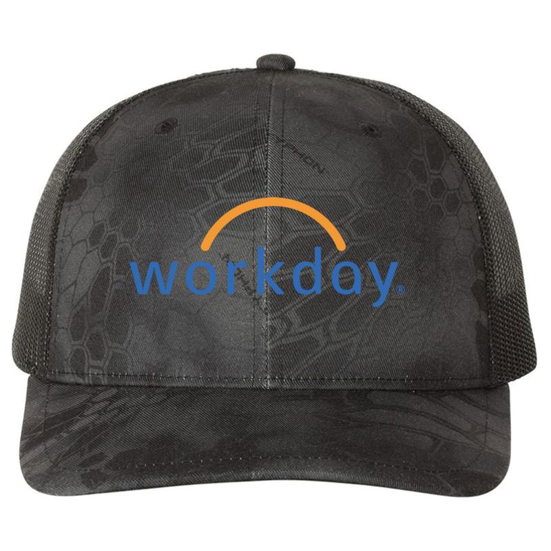 Workday Merch Richardson Premium Trucker Snapback Cap  Kryptek Typhon Black