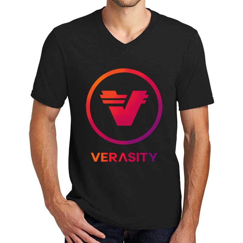 Vra Verasity Cryptocurrency Blockchain Investor Unisex V-Neck T-Shirt Men Black