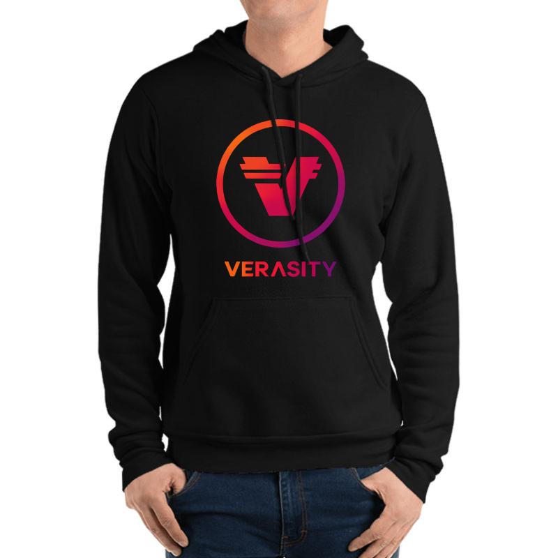 Vra Verasity Cryptocurrency Blockchain Investor Unisex Hooded Sweatshirt Men Black