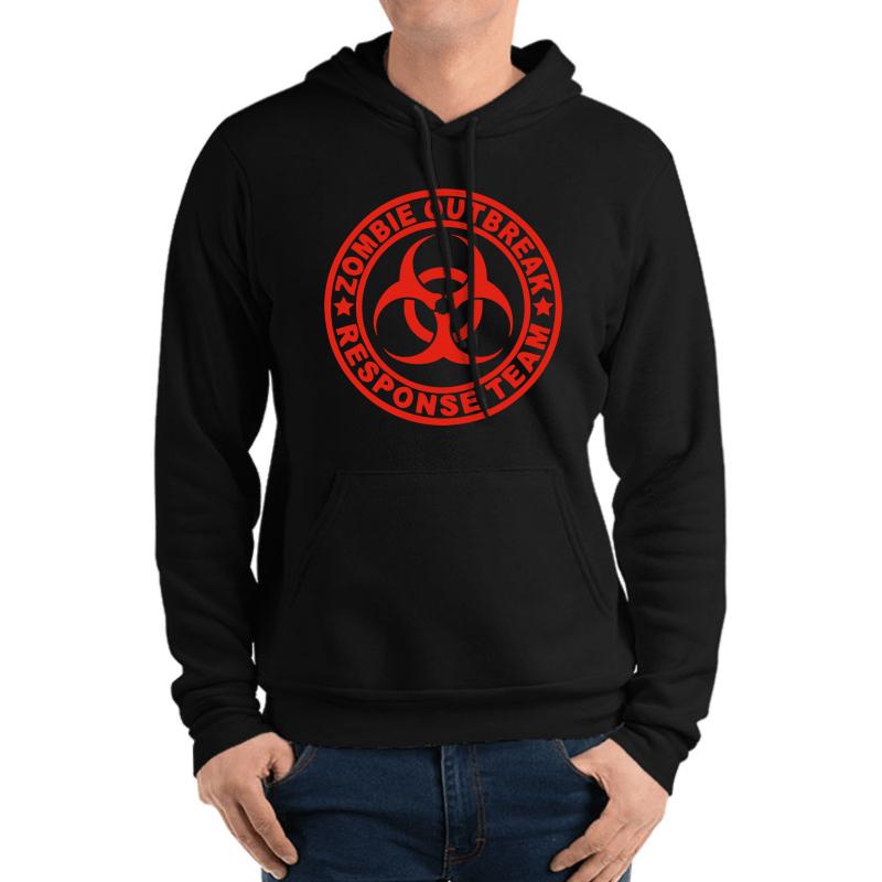 Zombie Outbreak Response Team Unisex Hooded Sweatshirt Men Black