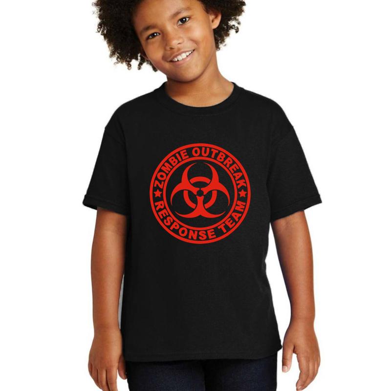 Zombie Outbreak Response Team Youth T-Shirt Boy Black