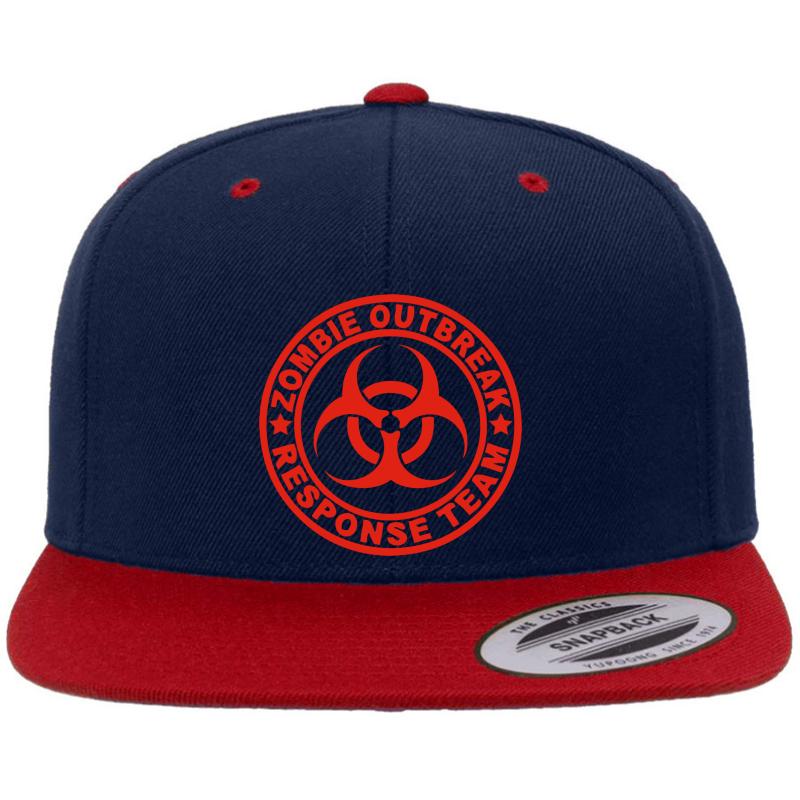 Zombie Outbreak Response Team Premium Flat Bill Snapback Cap  Navy