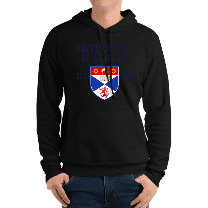 University Of St Andrews Unisex Hooded Sweatshirt Men Black