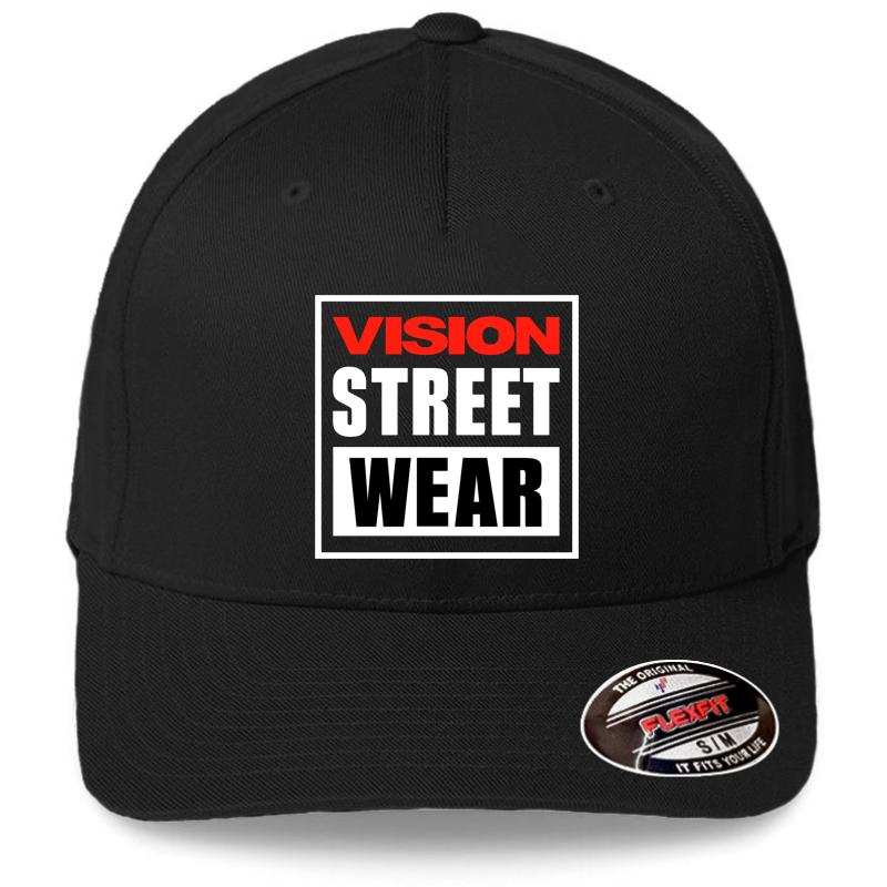 Vision Street Wear Flexfit Baseball Cap  Black