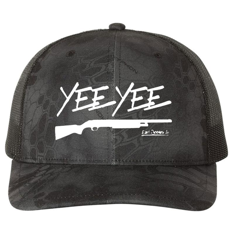 Yee Yee Gun Richardson Premium Trucker Snapback Cap  Kryptek Typhon Black