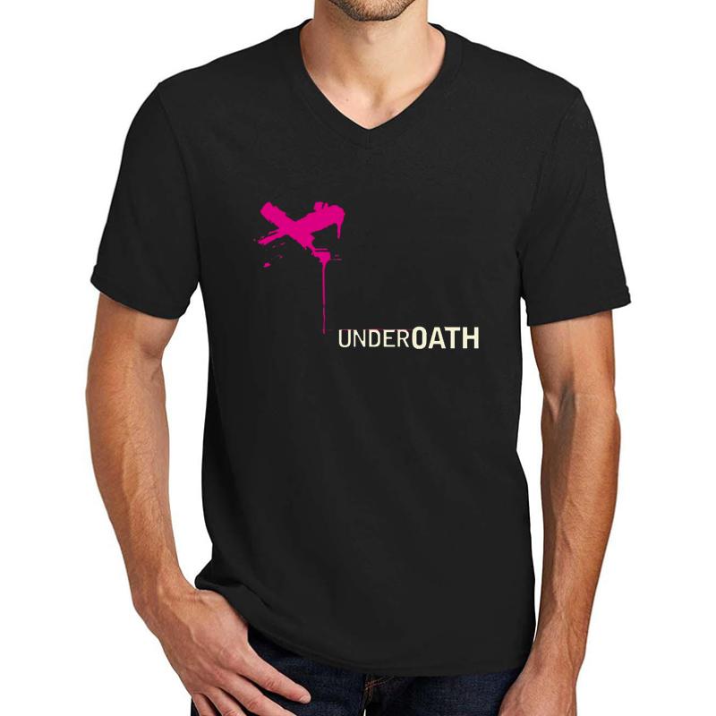 X Purple Underoath Unisex V-Neck T-Shirt Men Black