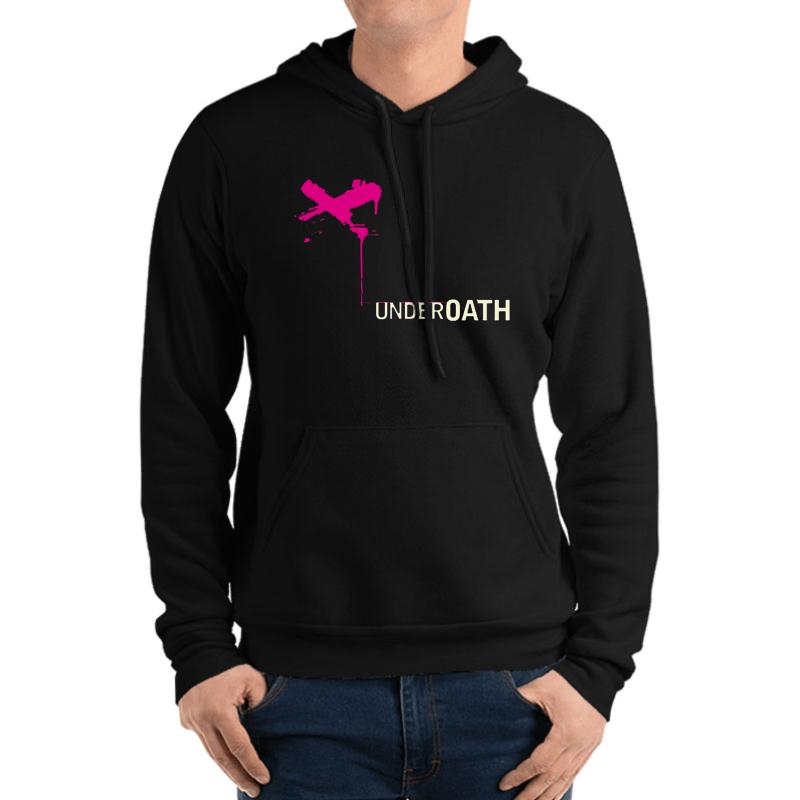 X Purple Underoath Unisex Hooded Sweatshirt Men Black