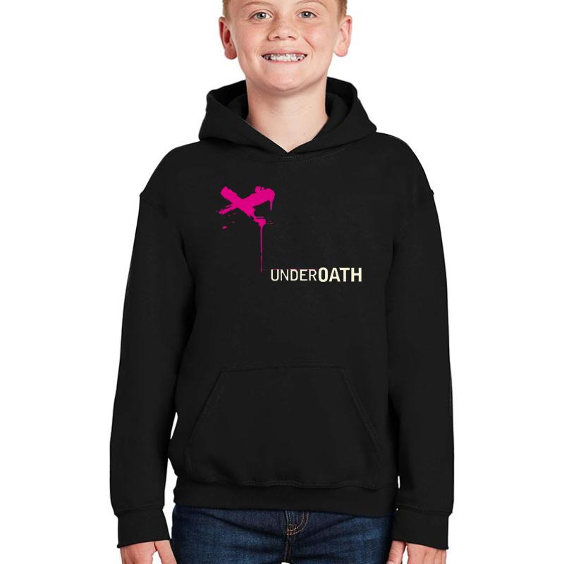 X Purple Underoath Youth Hooded Sweatshirt Boy Black