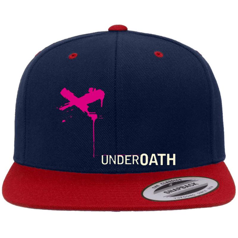 X Purple Underoath Premium Flat Bill Snapback Cap  Navy