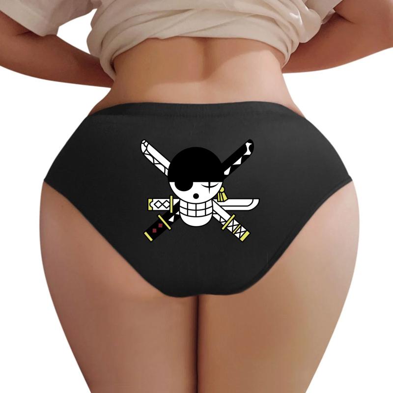 Zoro Jolly Roger Women Underwear Panties Women Black