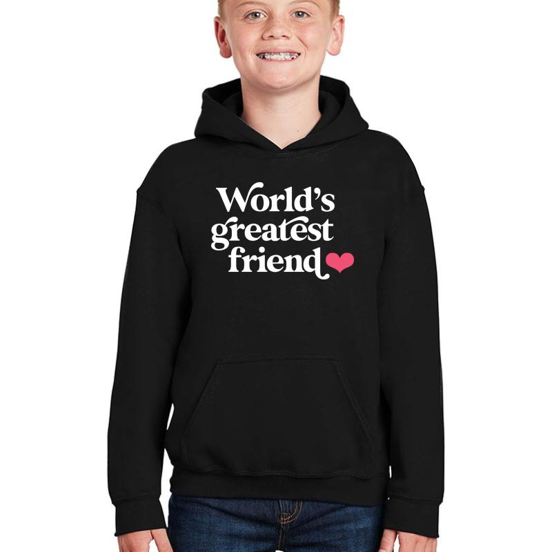 World's Greatest Friend Youth Hooded Sweatshirt Boy Black