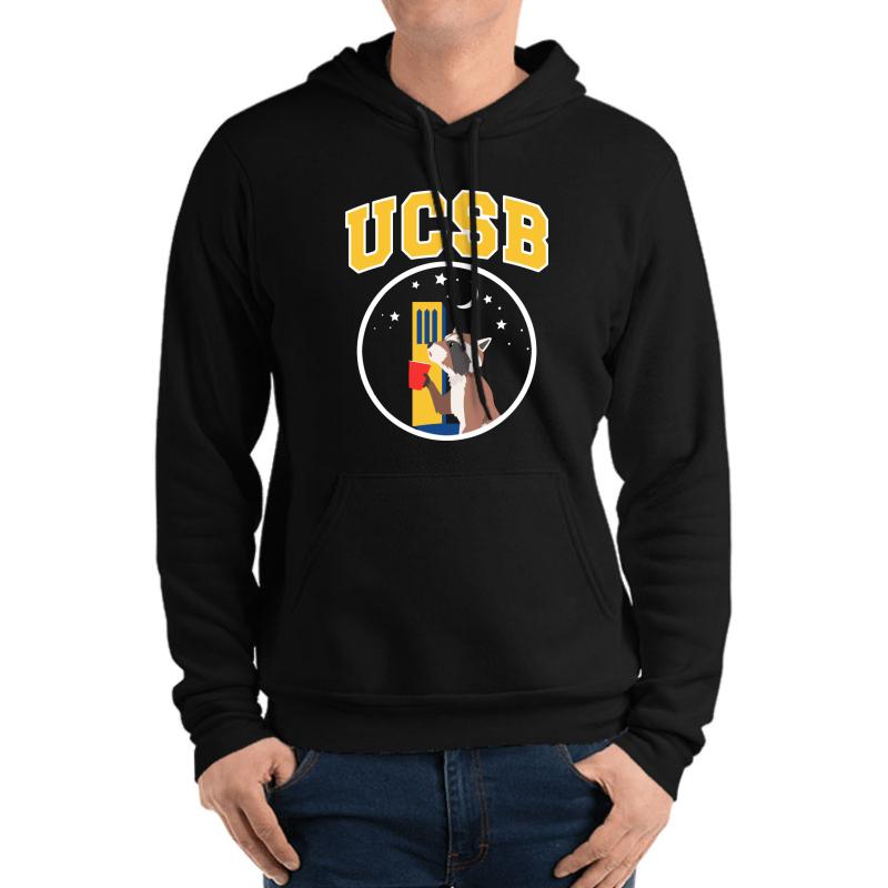 Ucsb Raccoon Unisex Hooded Sweatshirt Men Black