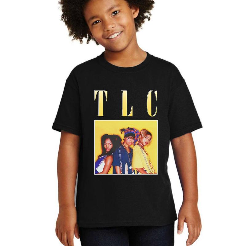 Vintage Tlc Friend Team 90S Hip Hop Youth T-Shirt Boy Black