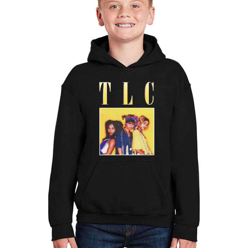 Vintage Tlc Friend Team 90S Hip Hop Youth Hooded Sweatshirt Boy Black