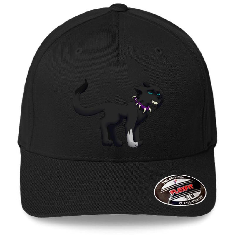 Warrior Cats Scourge 1 Flexfit Baseball Cap  Black