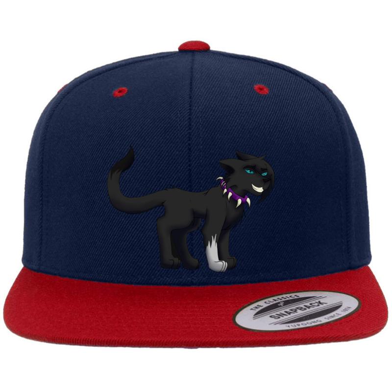 Warrior Cats Scourge 1 Premium Flat Bill Snapback Cap  Navy