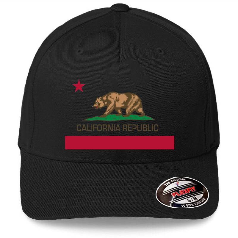 California Republic state flag of California Premium Flat Bill Snapback Caps