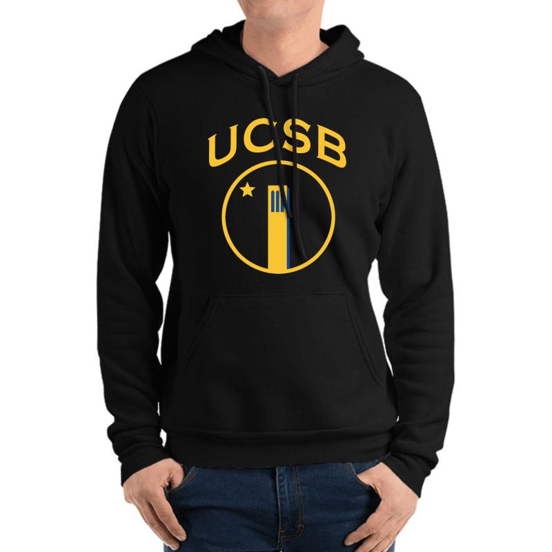 Ucsb Golden State Storke Tower Unisex Hooded Sweatshirt Men Black