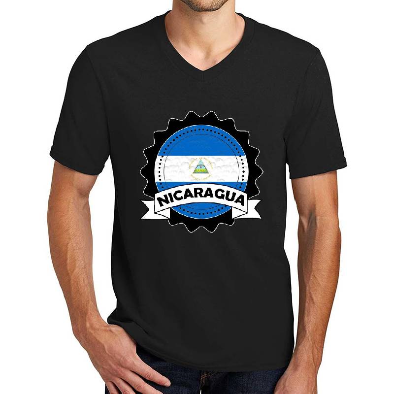 Nicaragua Emblem-Badge-Flag Unisex T-shirts